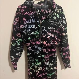 Rue21 Graffiti Zipped Hoodie & Sweatpants Full Outfit